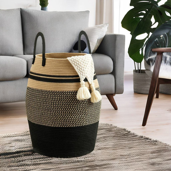 Latitude Run® Fabric Laundry Hamper with Handles Wayfair